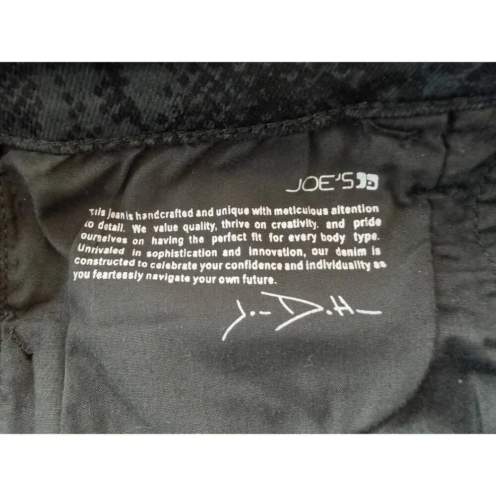 Joe's Jeans Black Snakeskin Print Icon Skinny Ankle Jeans - Size 30